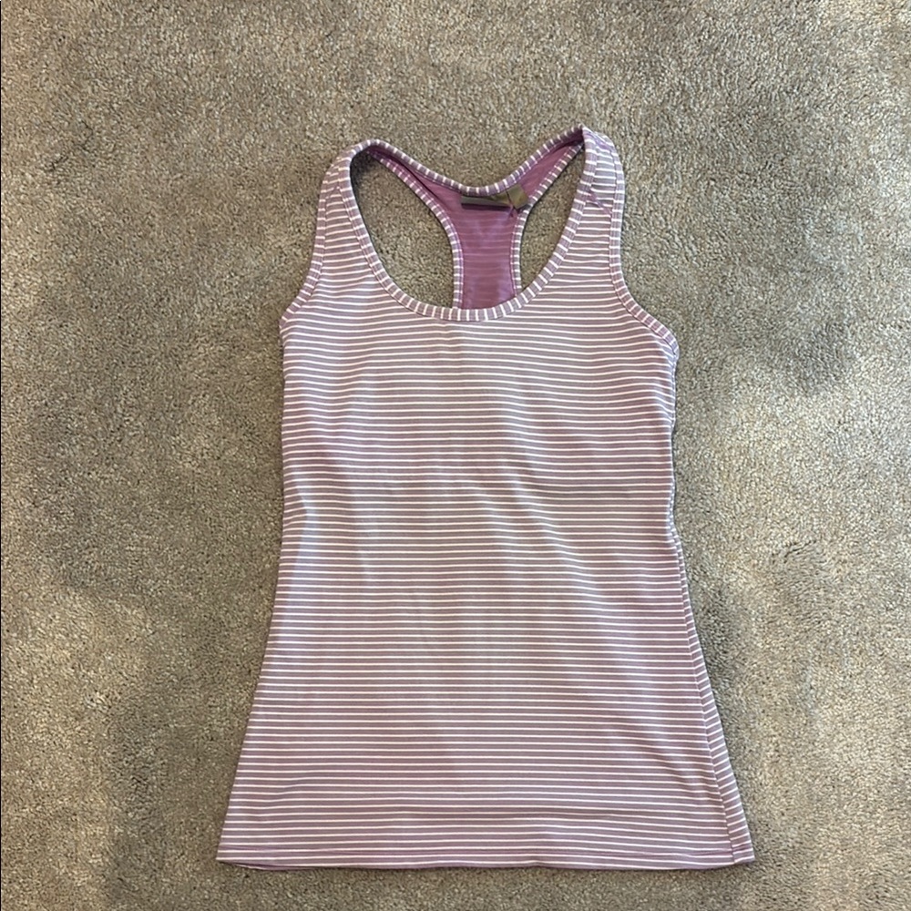 Athleta Purple Fitted Sleeveless Tank Top (shelf bra)